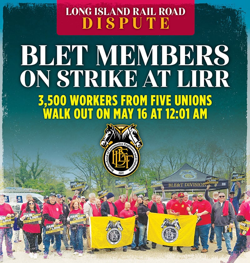 Image for article: BLET members on <b>strike</b> at Long Island Rail Road