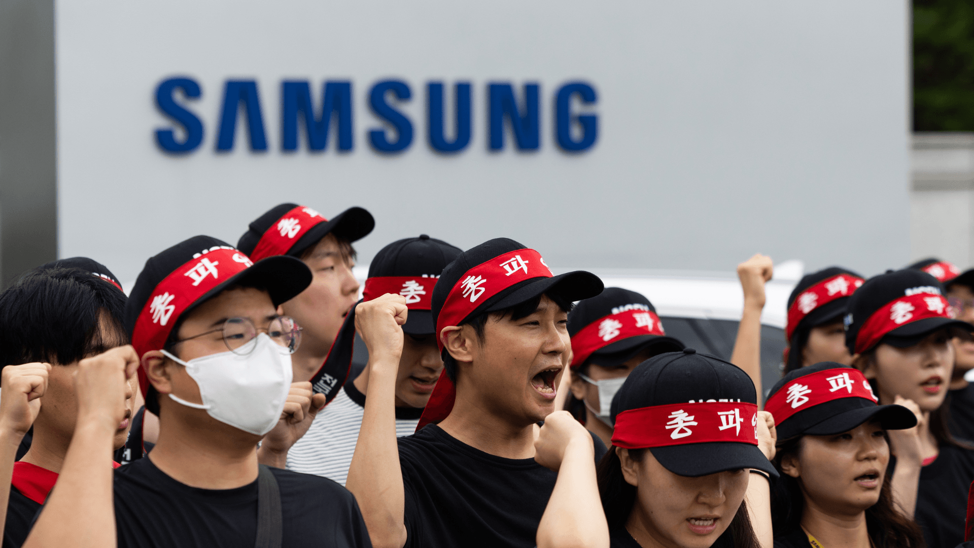 Image for article: Samsung chip workers reject $340,000 one-time bonus, demand annual payouts like SK hynix's $900,000 &mdash; workers want share of AI windfall, impending 18-day strike could cost Samsung up to $11.7 billion