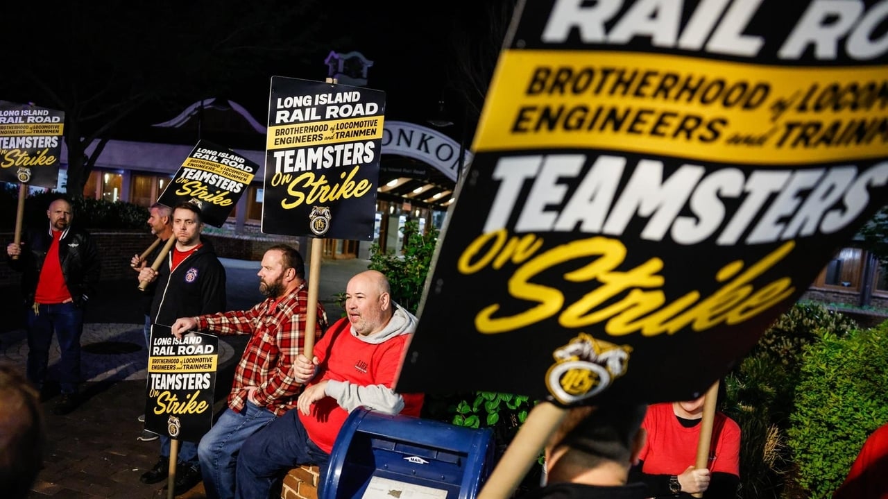 Image for article: LIRR workers strike, shutting down country's largest commuter rail