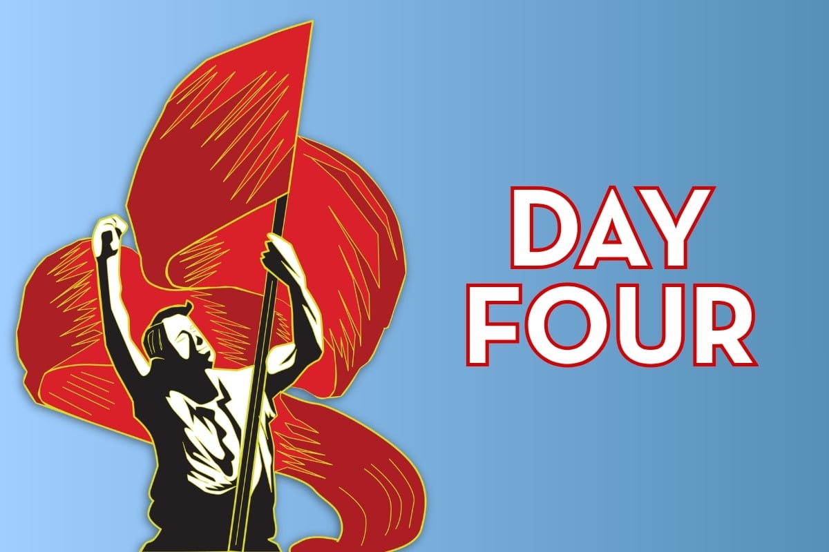 Image for article: 7 May – Day four of the General Strike