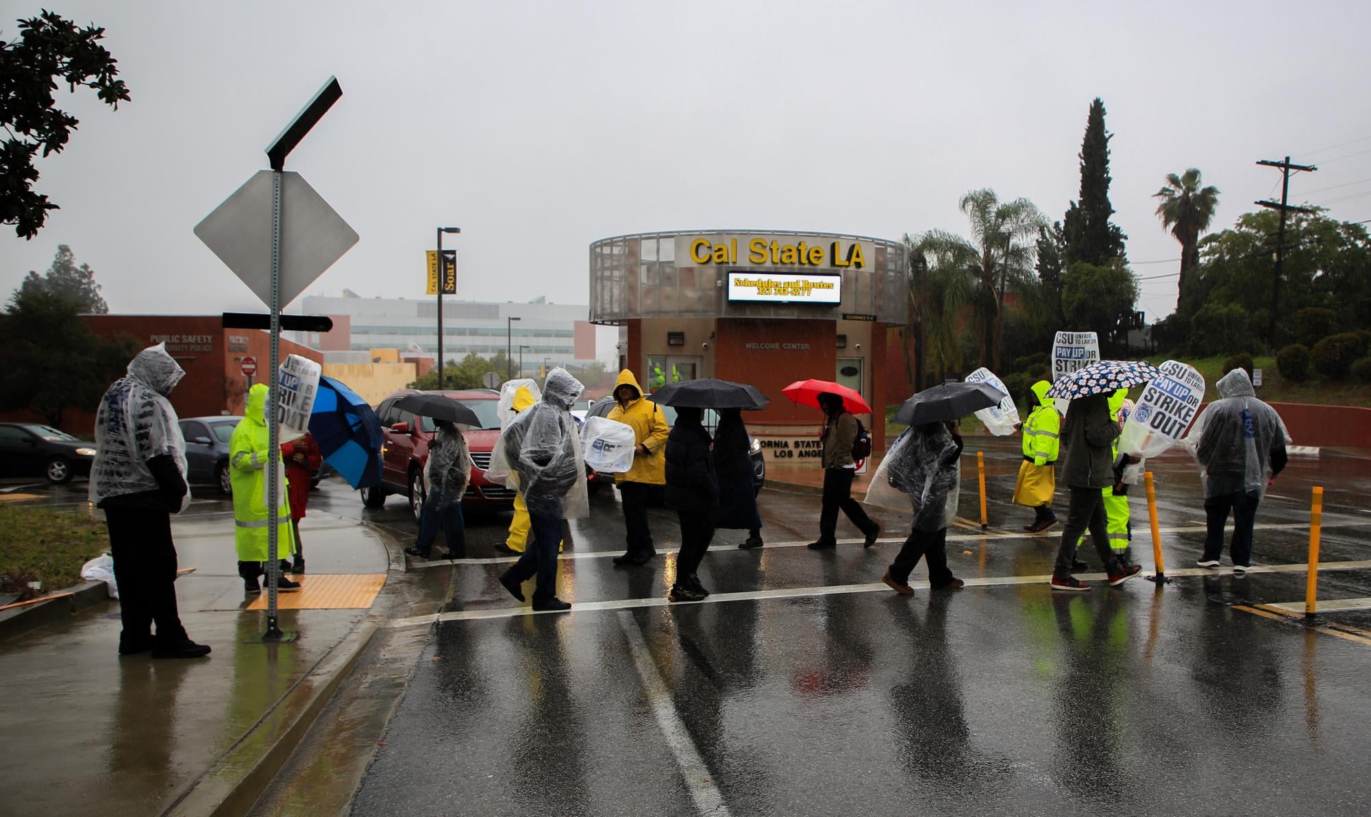 Image for article: Dispatch #3: A lesson in activism, rain and <b>strike</b> pay, day three at the Cal State LA ...