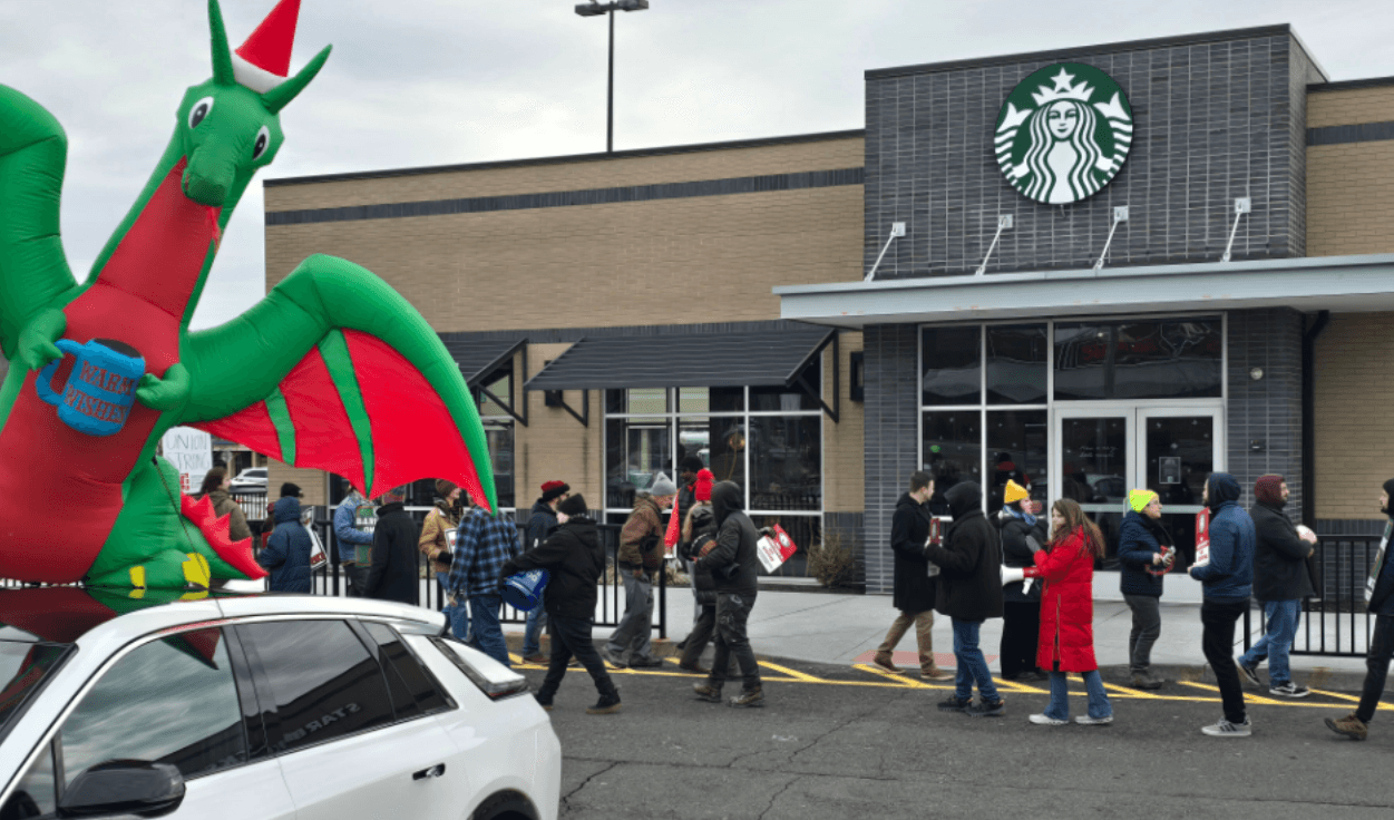 Image for article: An Inflatable Dragon, a Coffee Mug, and a Line Starbucks Won't Cross - CT Examiner