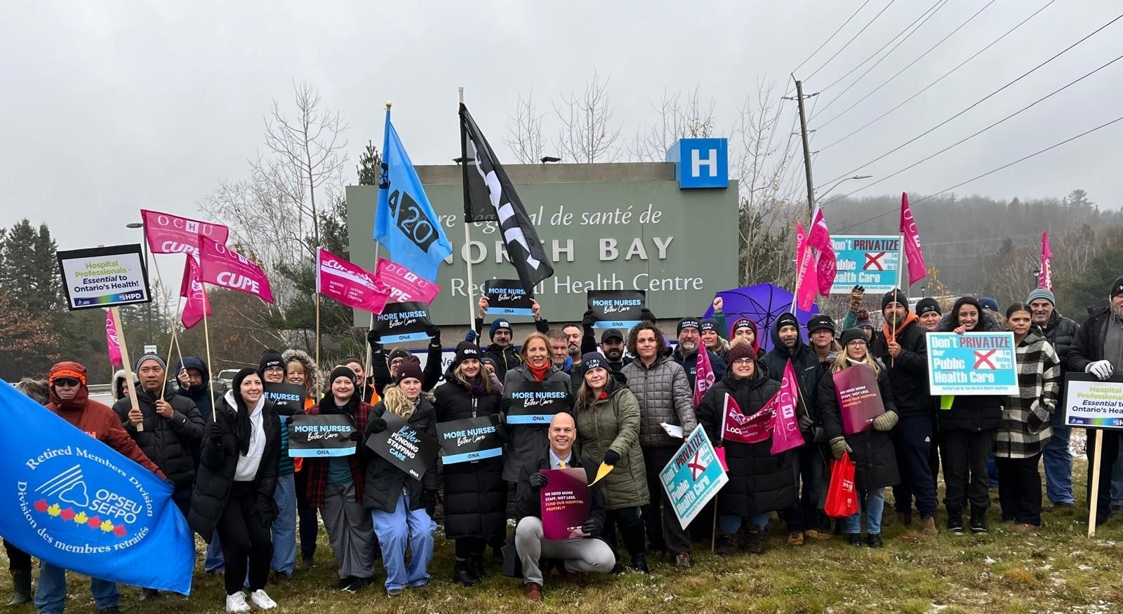 North Bay hospital <b>workers protest</b> dangerous health care cuts - CUPE