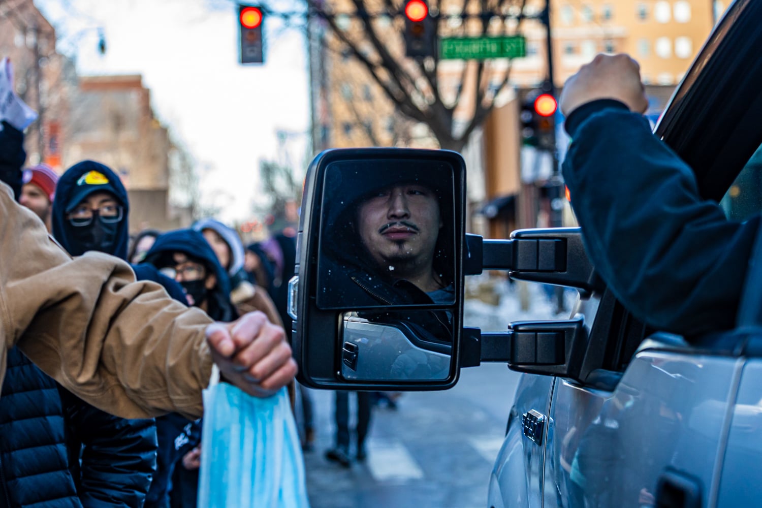 Image for article: Gallery | Anti-ICE demonstration shuts down Green Street - The Daily Illini