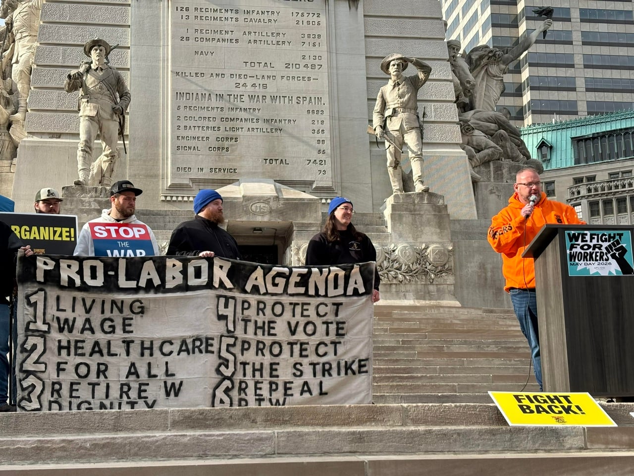 Image for article: Workers rally in Indianapolis for May Day, advance pro-labor agenda