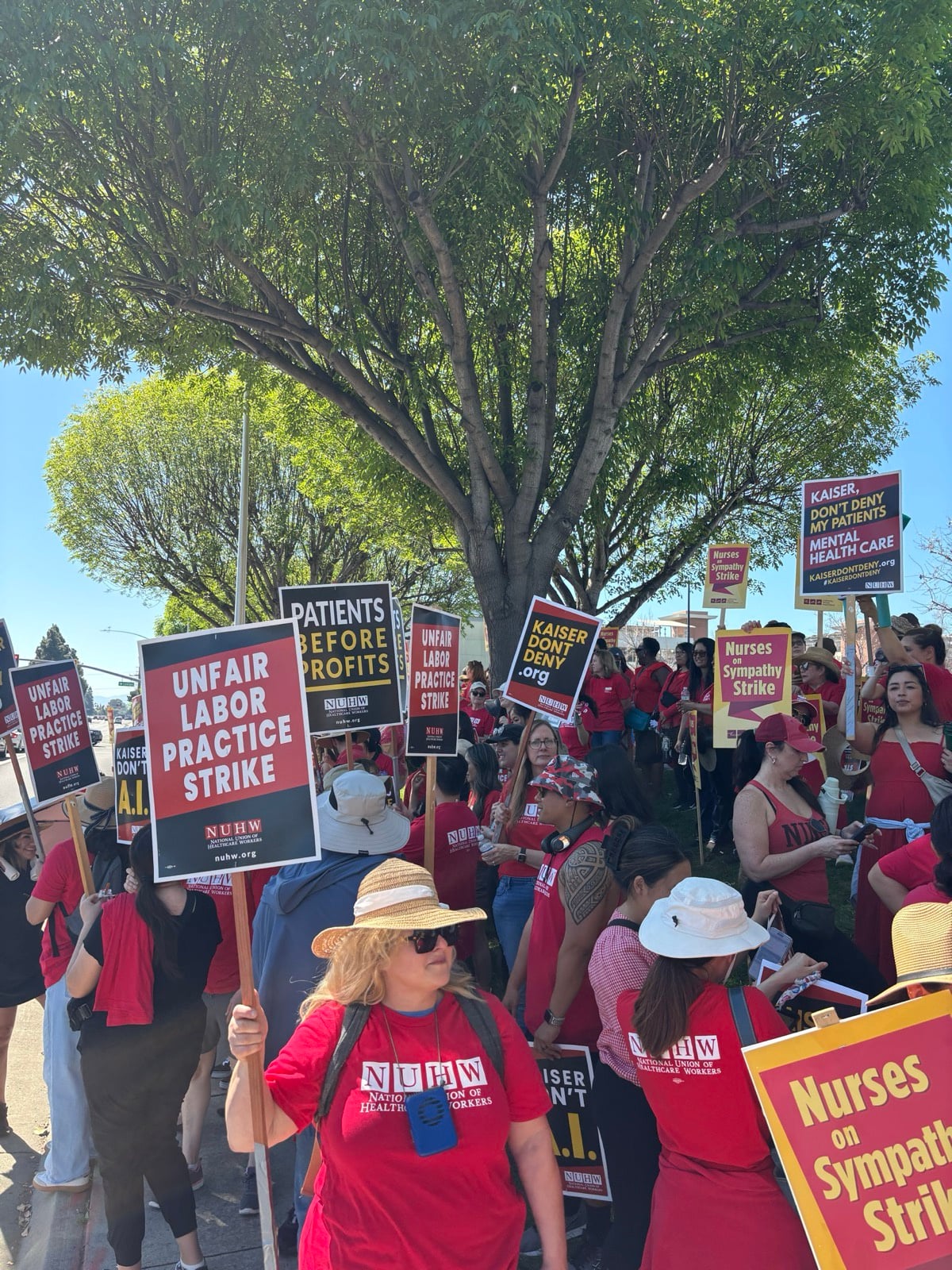 Image for article: National Union of Healthcare Workers unfair labor practices strike against Kaiser