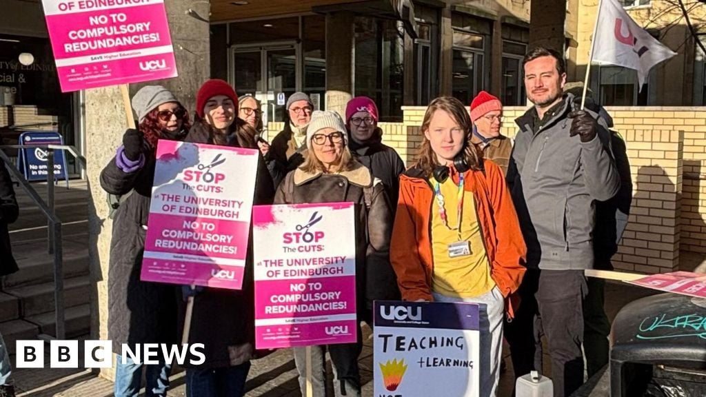Edinburgh university <b>staff</b> walk out in latest <b>strikes</b> over £140m cuts - BBC