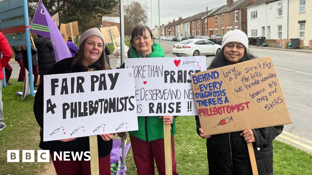 Image for article: Longest-running NHS <b>strike</b> over as phlebotomist pay deal reached - BBC