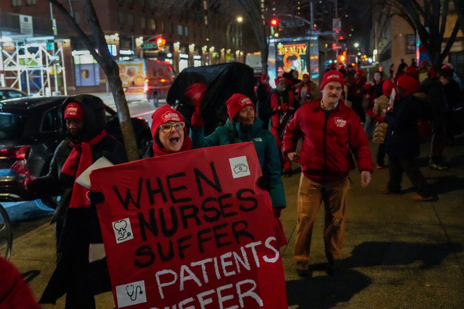 Image for article: Thousands of nurses go on strike at several major New York City hospitals - KSLNewsRadio
