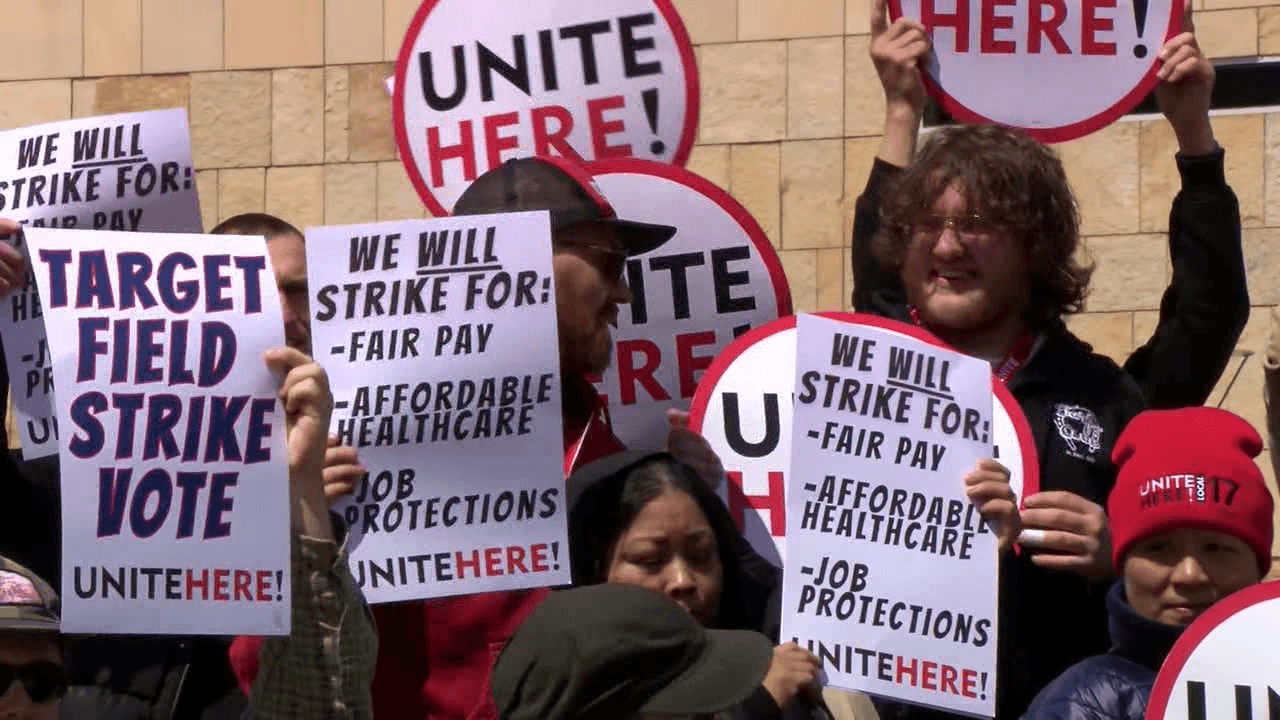 Image for article: Target Field concessions workers strike begins June 22