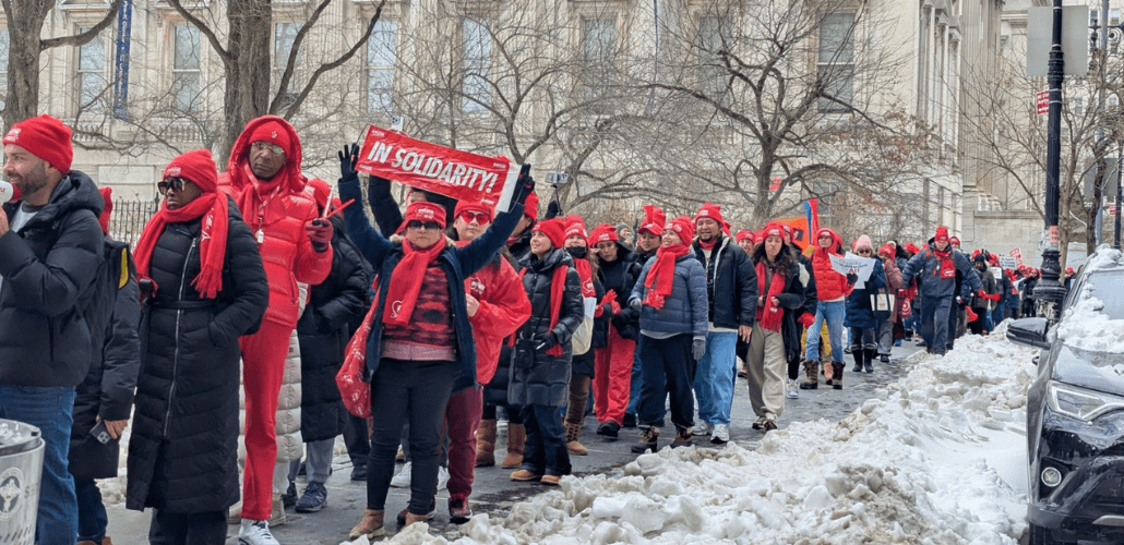 Image for article: Striking New York Nurses Brave Subzero Cold