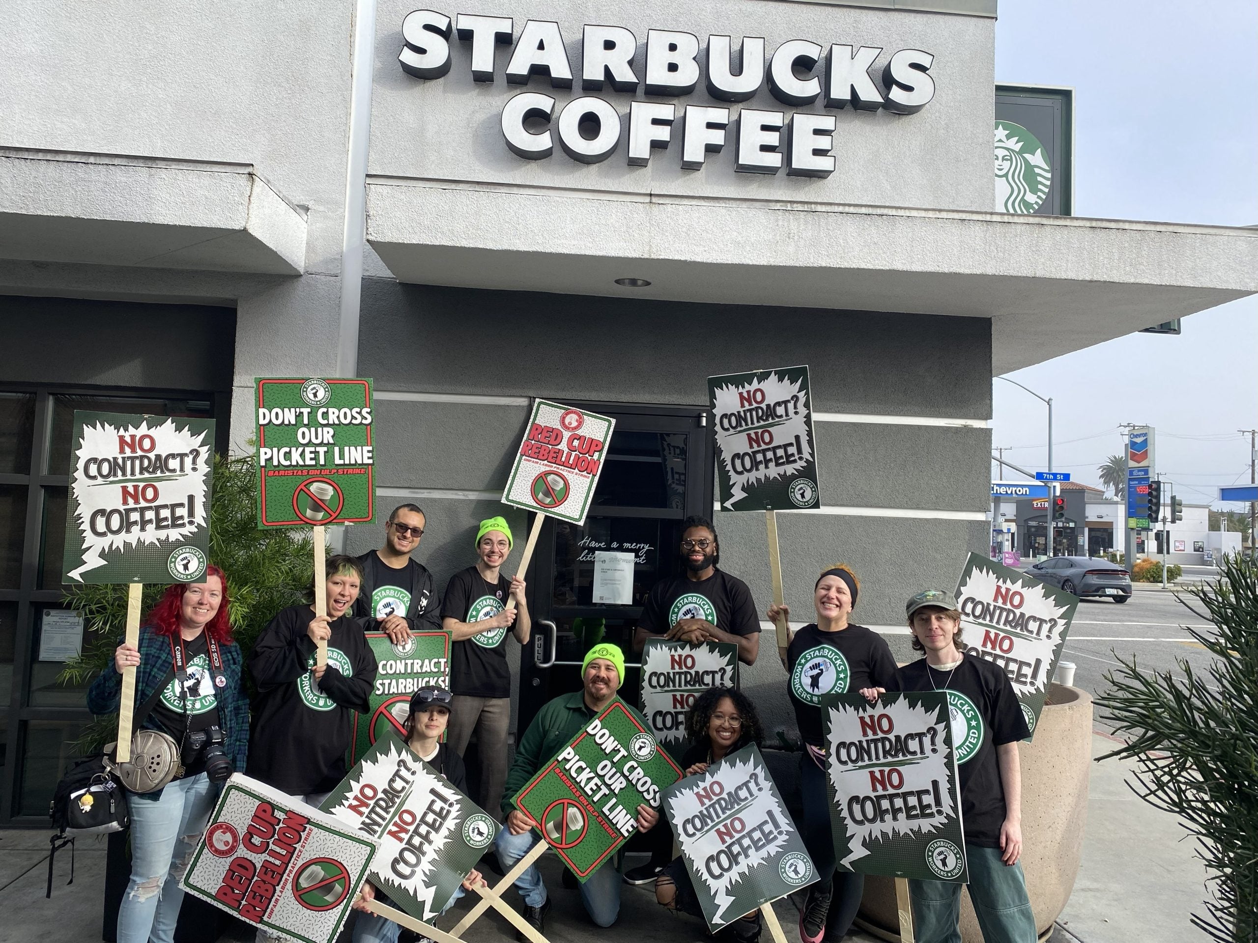 Image for article: Thousands of Starbucks baristas <b>strike</b> over stalled labor contract negotiations, but company ...