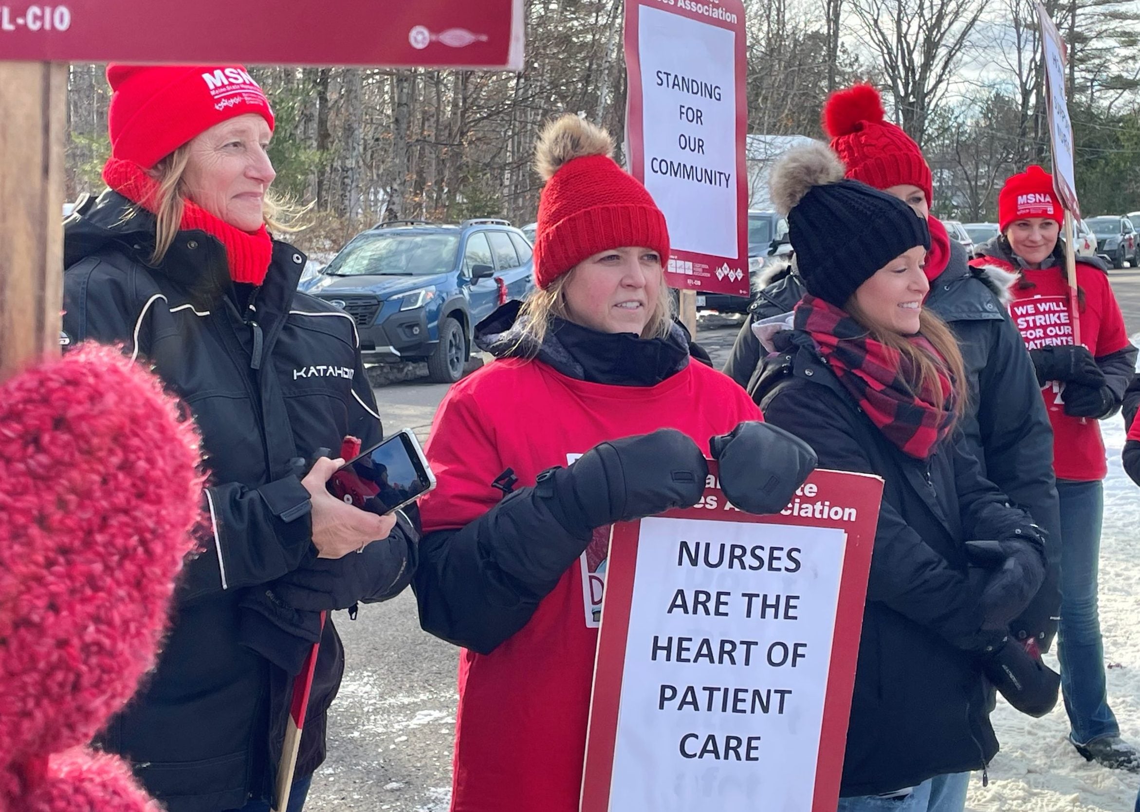 Image for article: Houlton nurses begin two-day <b>strike</b> over staffing and patient safety - Maine Beacon