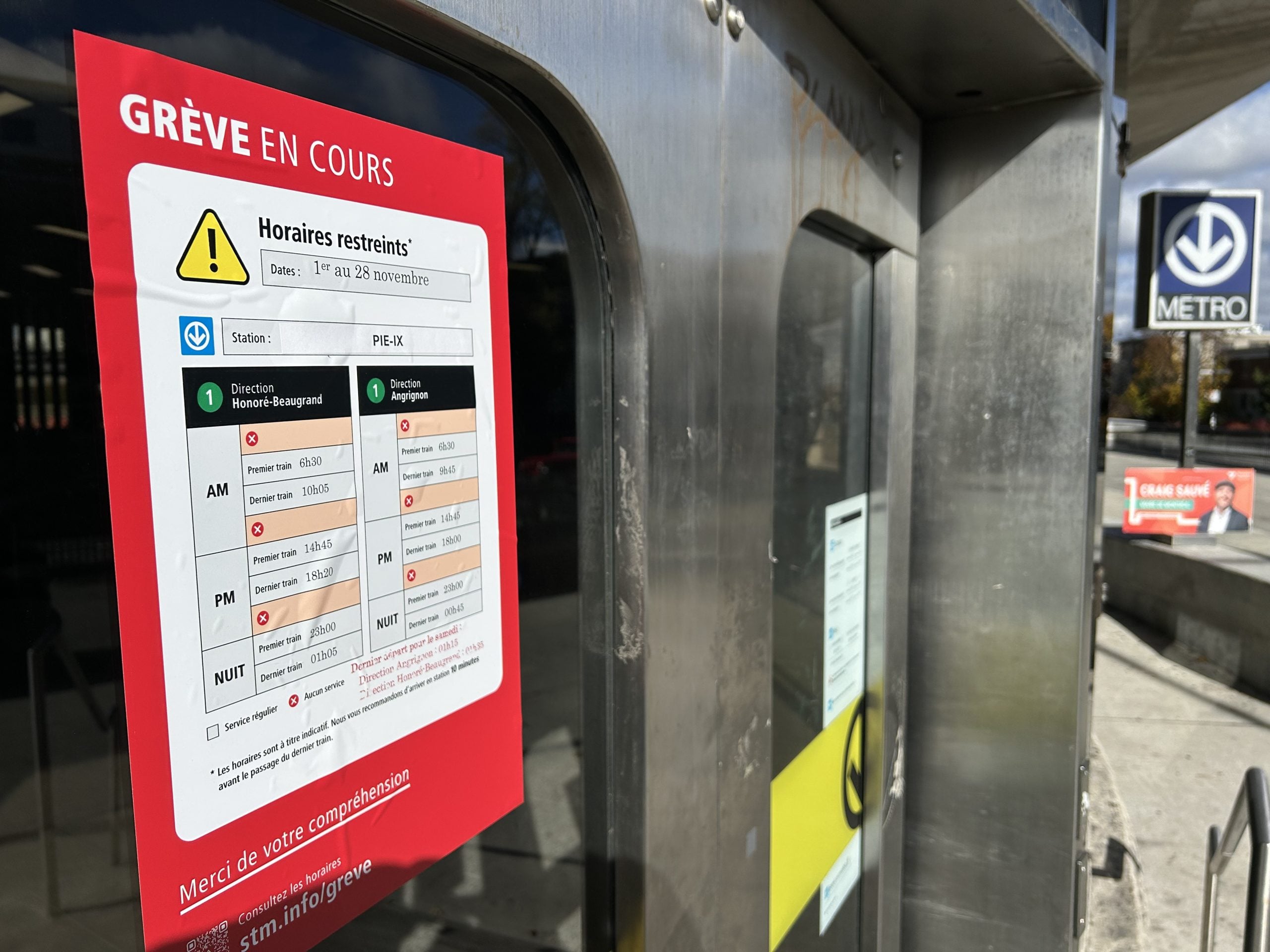 Image for article: STM <b>strike</b> day 7; Full shutdown looms Nov. 15 and 16 after bus drivers, metro operators issue notice