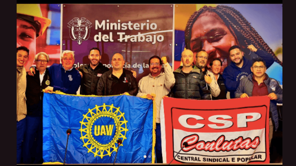 Image for article: International Union delegation demands justice for injured GM workers in Colombia