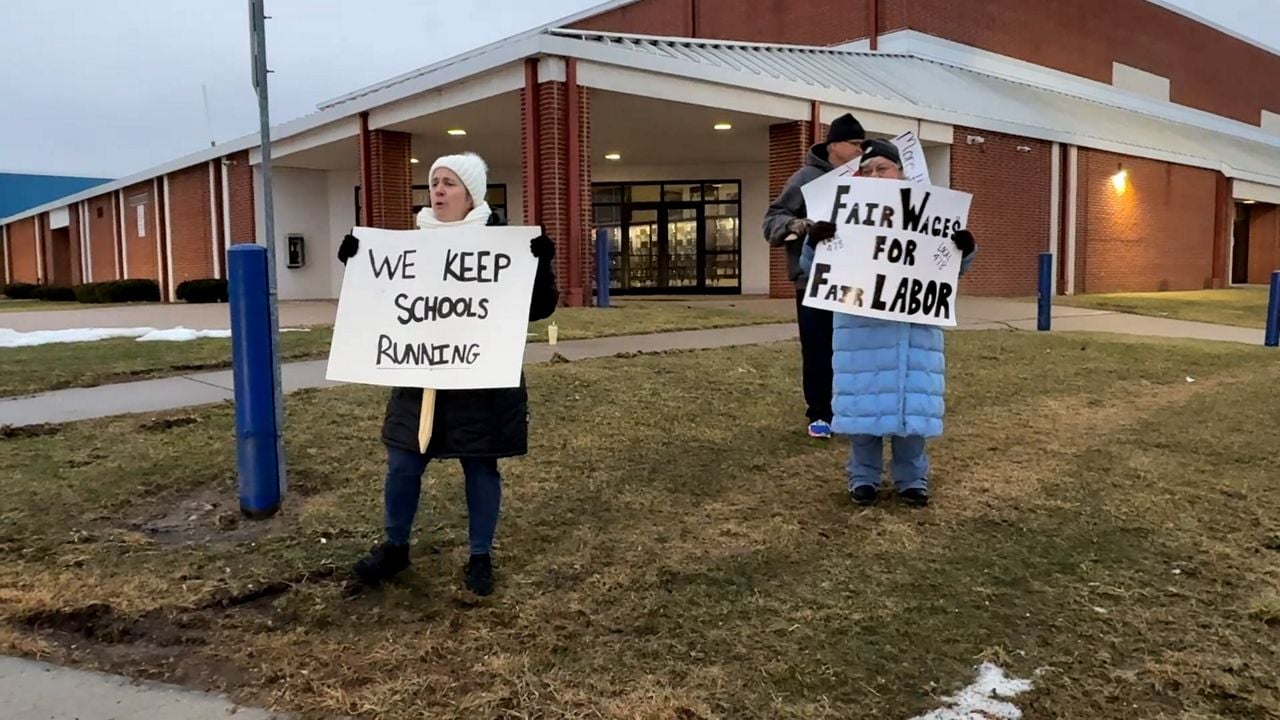 Image for article: After months-long contract negotiations, Springfield Local Schools support staff go on strike
