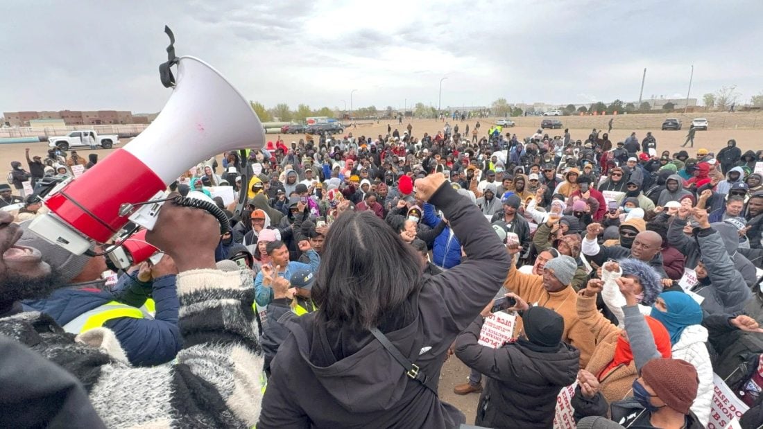 Image for article: Immigrants lead the way in historic <b>strike</b> at Colorado meatpacking plant