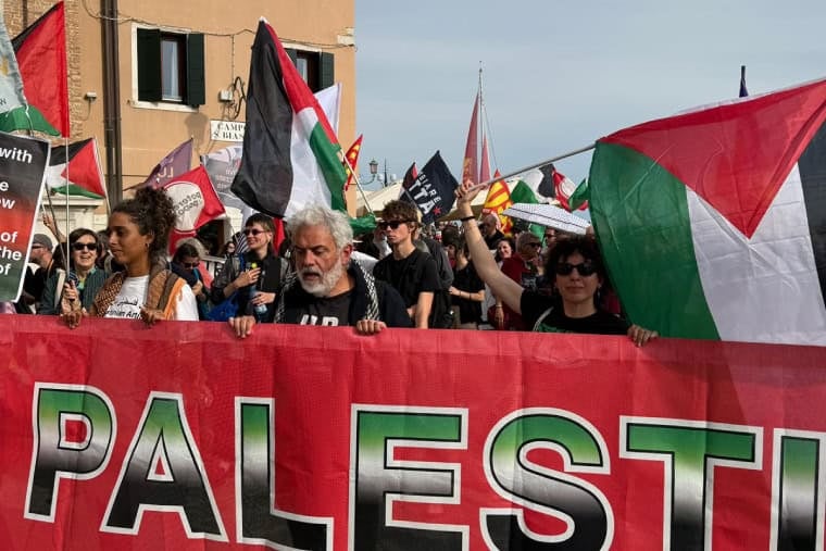 Image for article: Historic strike hits Venice Biennale