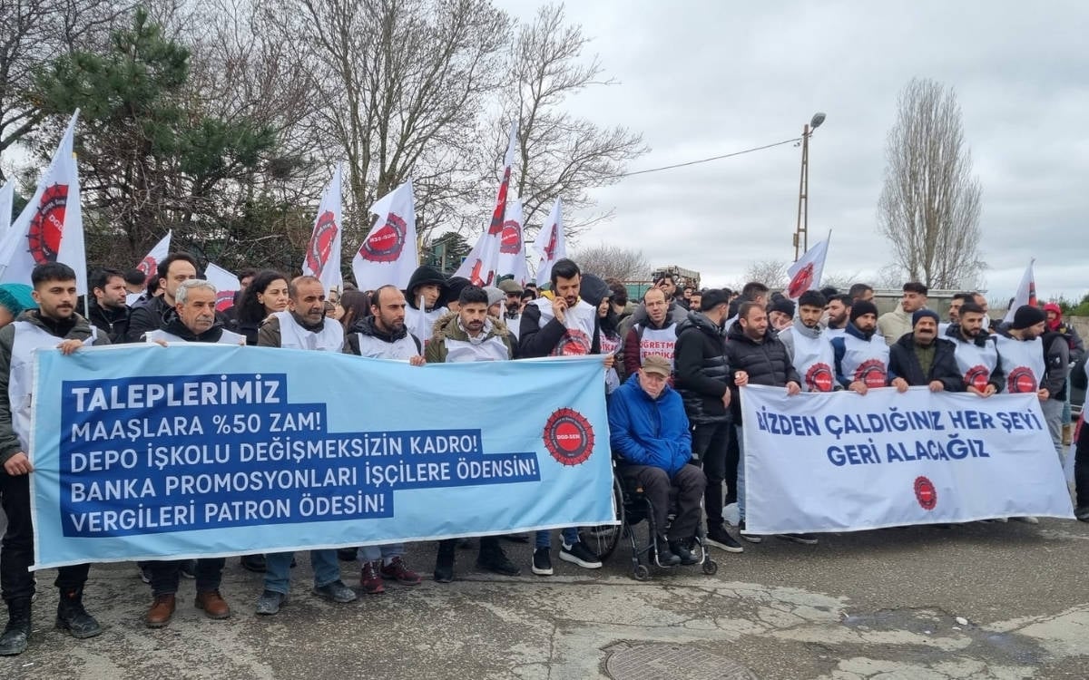 Image for article: <b>Workers</b> at Migros, one of Turkey's largest retailers, <b>protest</b> near-zero raise - Bianet