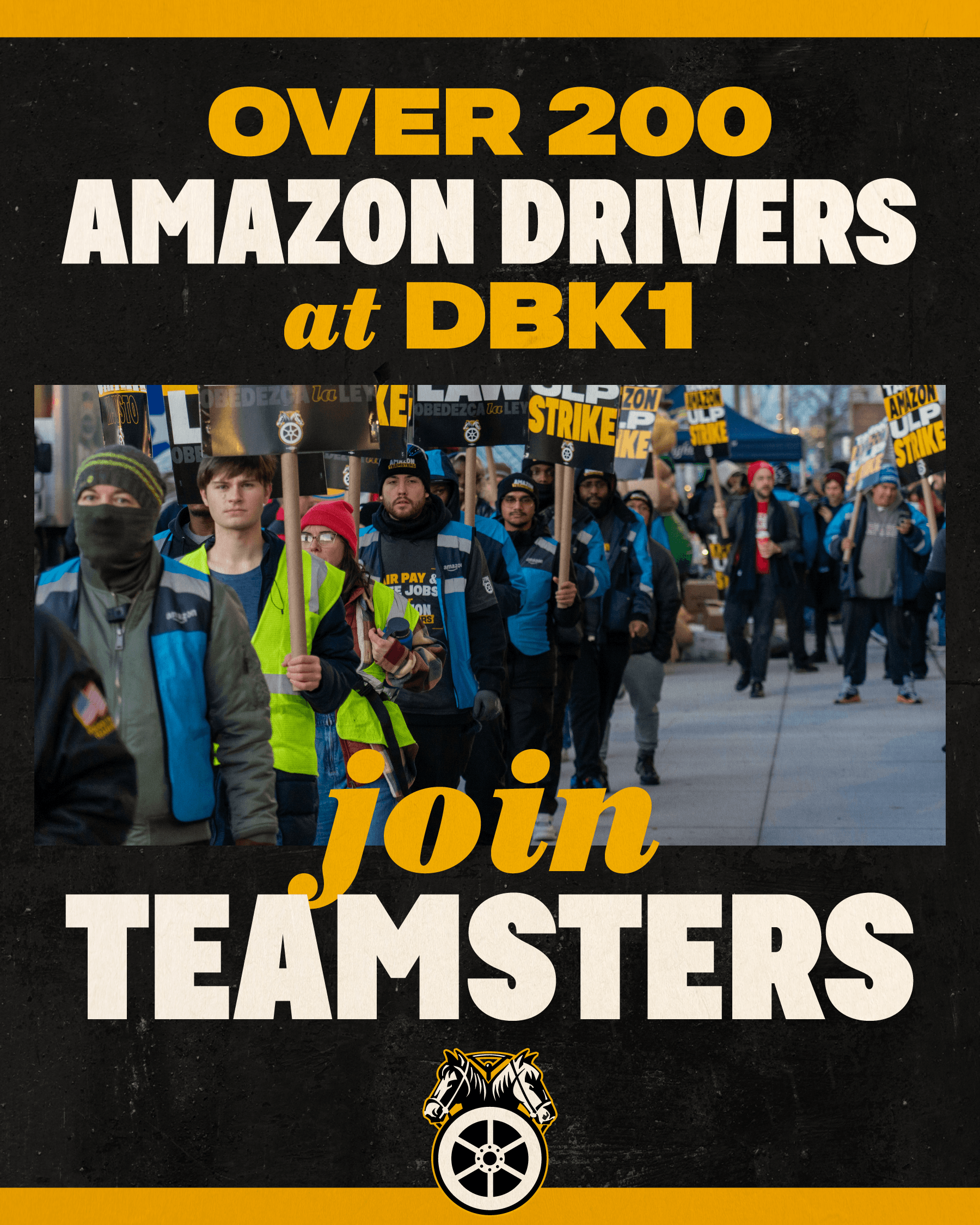Image for article: Amazon Workers at DBK1 in Queens Become Latest to Join Teamsters