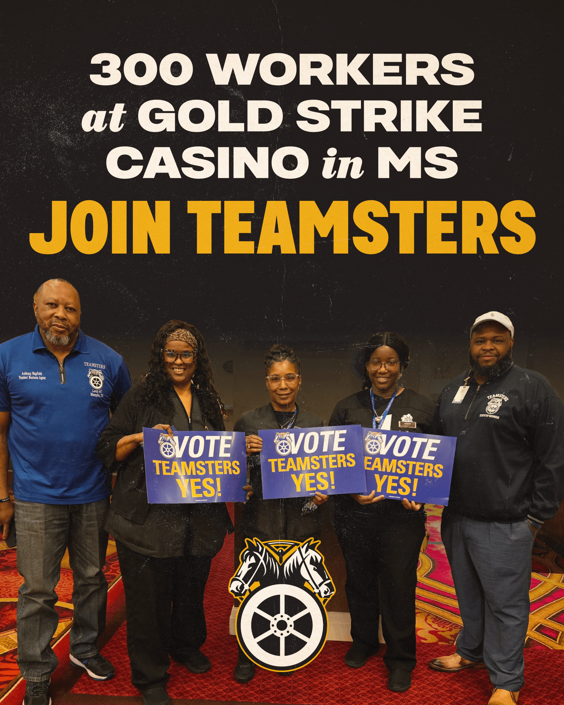 Image for article: Mississippi Casino <b>Workers</b> Join Teamsters