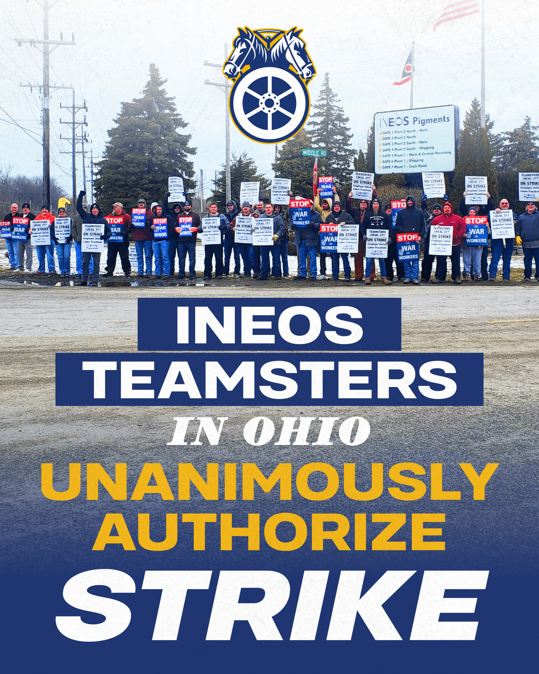 Image for article: INEOS Teamsters in Ohio Unanimously Authorize a Strike