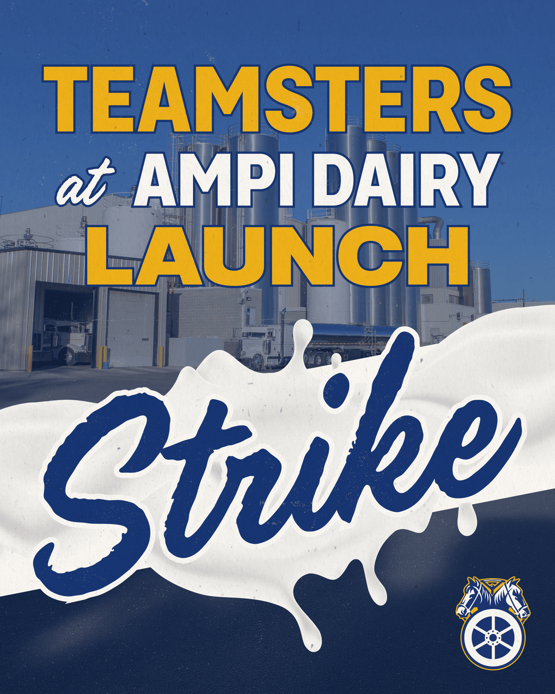 Image for article: Teamsters at AMPI Dairy Launch ULP Strike