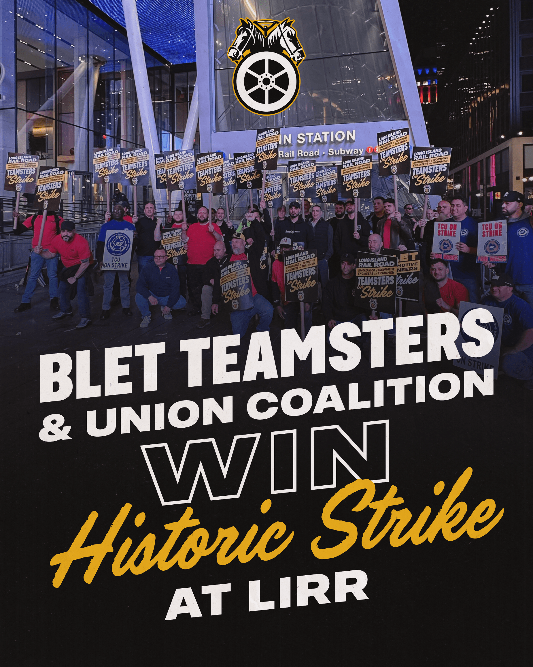 Image for article: BLET Teamsters &amp; Union Coalition Win Historic <b>Strike</b> at LIRR