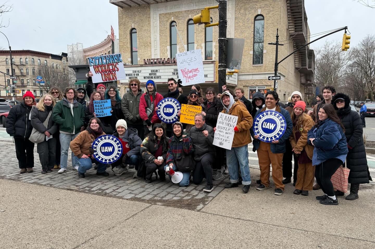 Image for article: Nitehawk <b>Workers</b> Still Waiting: Contract Talks Stall Two Years After Unionizing - UAW