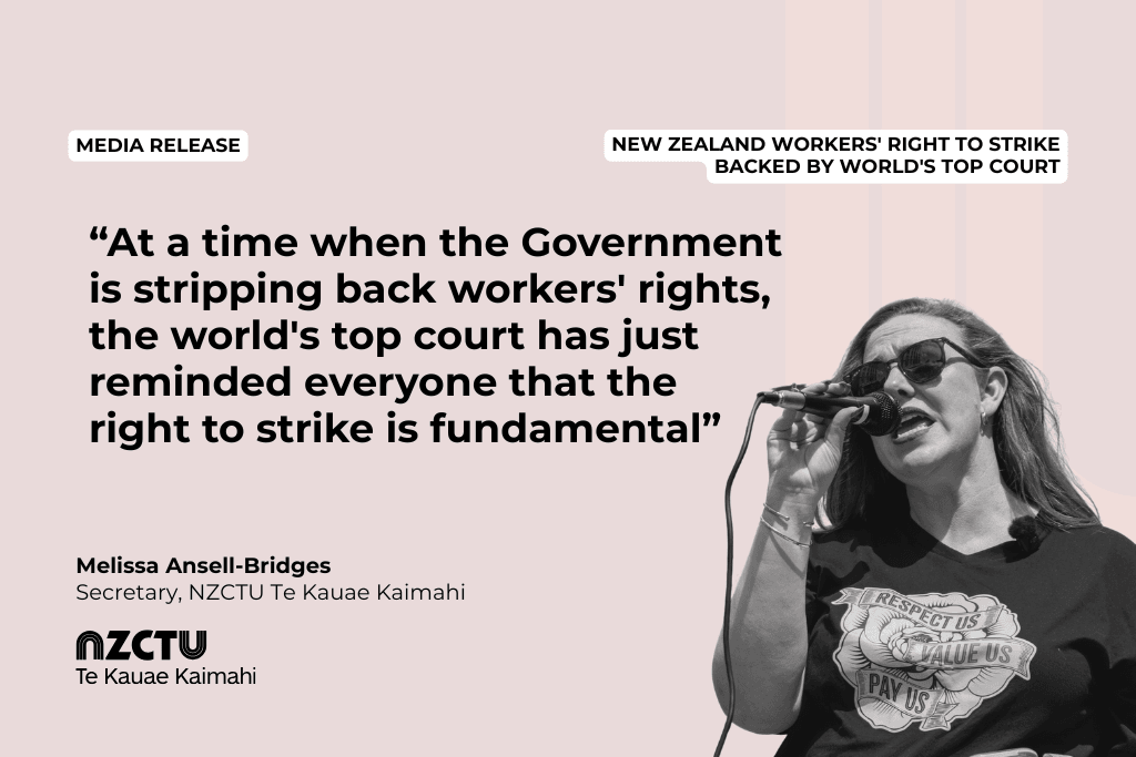 Image for article: New Zealand <b>workers</b>' right to <b>strike</b> backed by world's top court - Council of Trade Unions