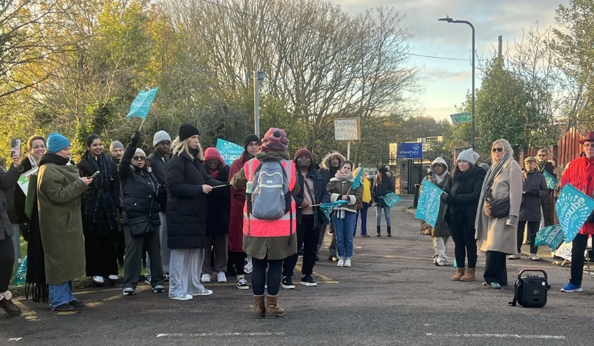 Image for article: Woodfield School strike: solid and determined