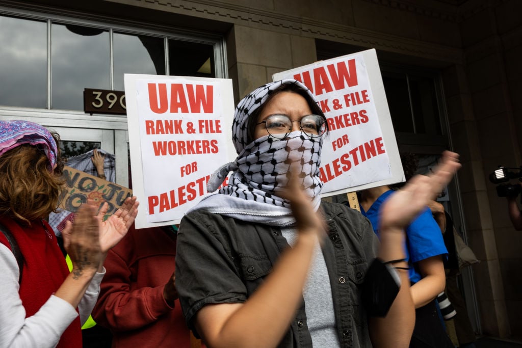 Image for article: The U.S. <b>Workers</b> Who Went on <b>Strike</b> for Gaza - Workday Magazine