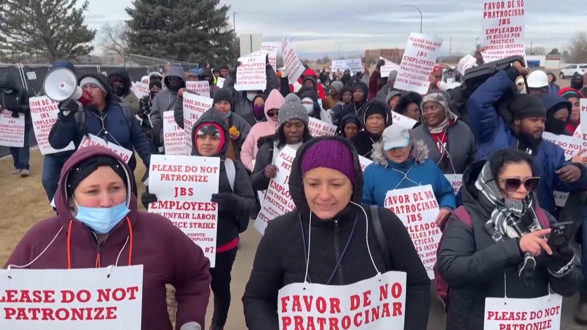 Image for article: Immigrant Workers in Colorado Lead “Historic Strike” at JBS, Largest U.S. Meat Processor