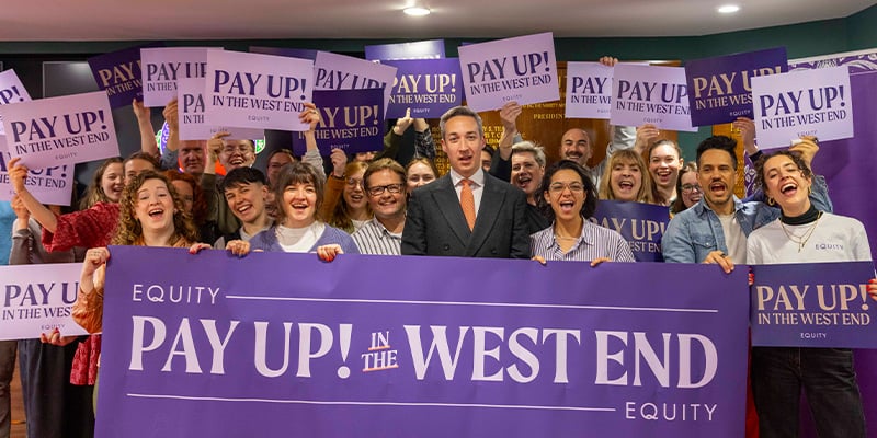 Image for article: West End <b>workers</b> vote YES for <b>strike</b> action in Equity indicative ballot