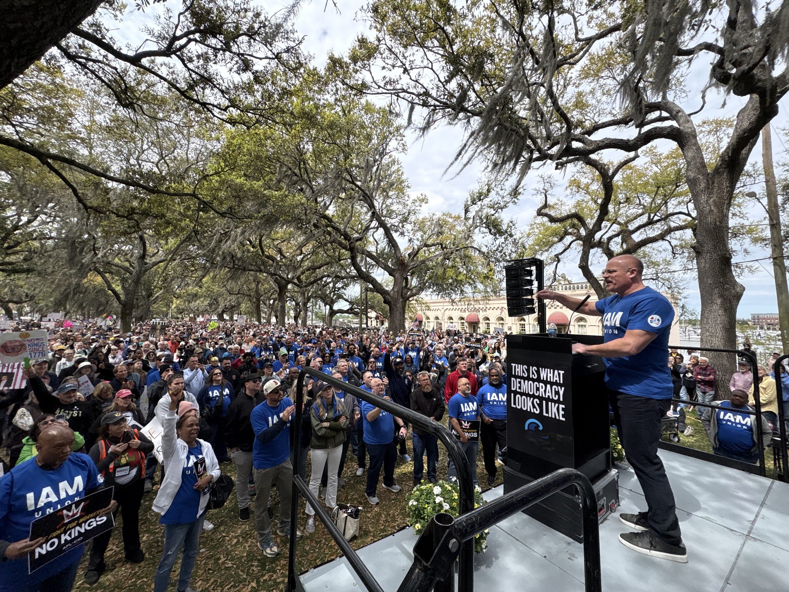 Image for article: IAM Union International President Brian Bryant Rallies Working People at 'No Kings' Rally in ...