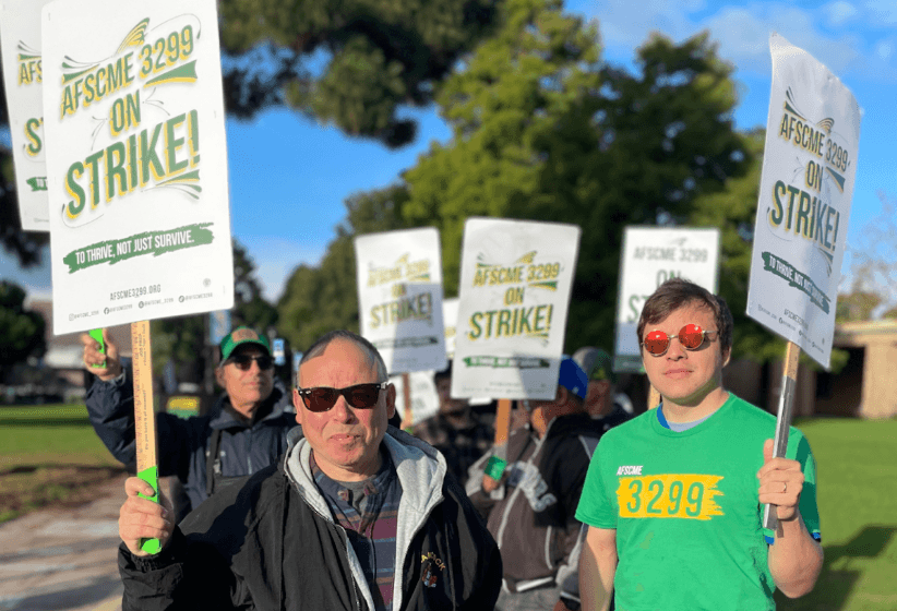 Image for article: Thousands of UC Service, Patient Care <b>Workers</b> Threaten First Open-Ended <b>Strike</b>