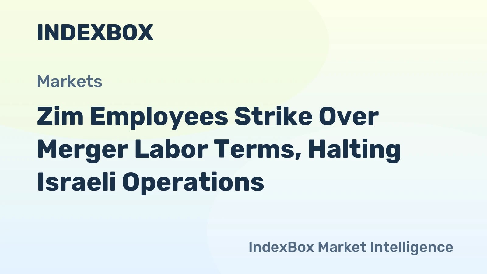 Image for article: Zim <b>Employees Strike</b> Over Merger Labor Terms, Halting Israeli Operations - IndexBox