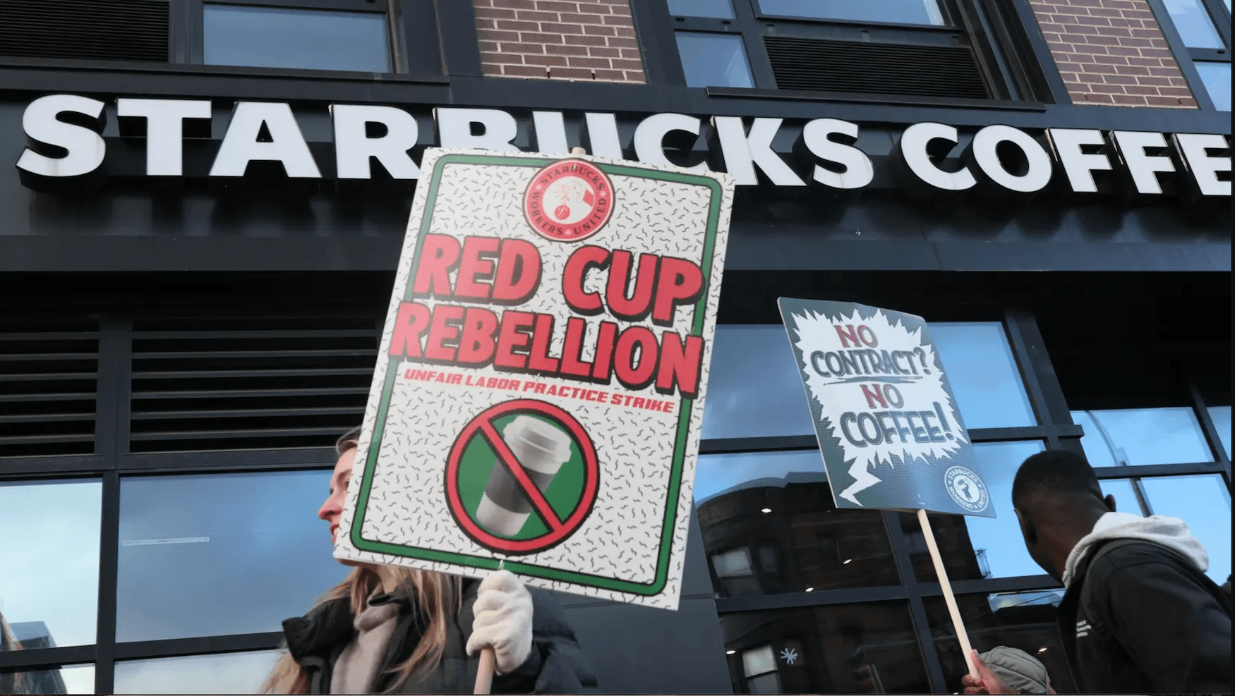 Image for article: Starbucks and CUNY <b>Workers</b> Picket Together in Solidarity - Left Voice