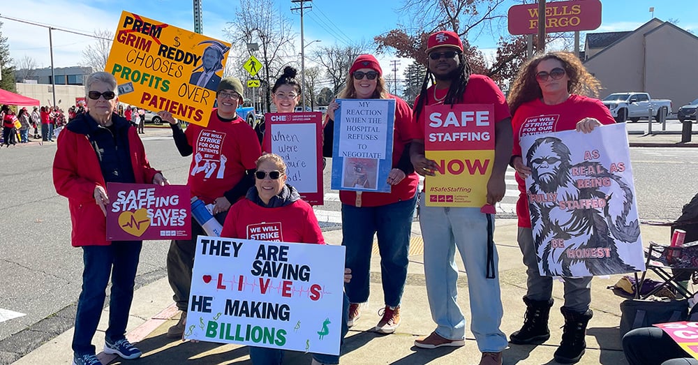 Image for article: Redding nurses, health care <b>workers</b> to hold <b>strike</b> vote and picket for safe staffing