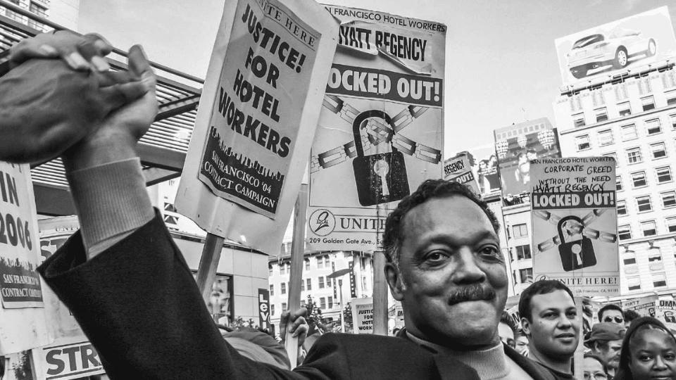 Image for article: Unions laud Rev. Jesse Jackson’s championship of worker rights