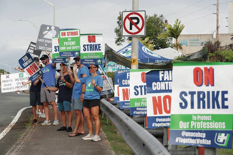 Image for article: Kaiser <b>workers</b>' <b>strike</b> set to end Tuesday morning - Honolulu Star-Advertiser