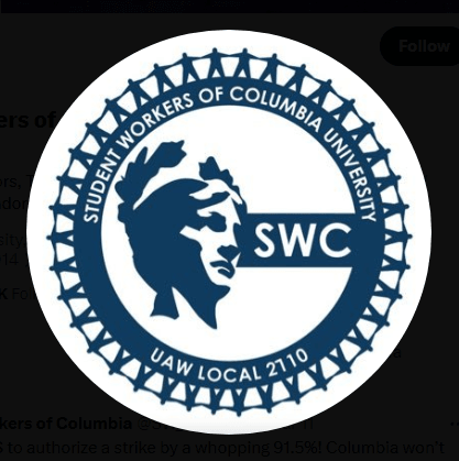 Image for article: Columbia-United Auto Workers-Represented University Student Workers ‘Overwhelmingly Approve Potential’ Strike