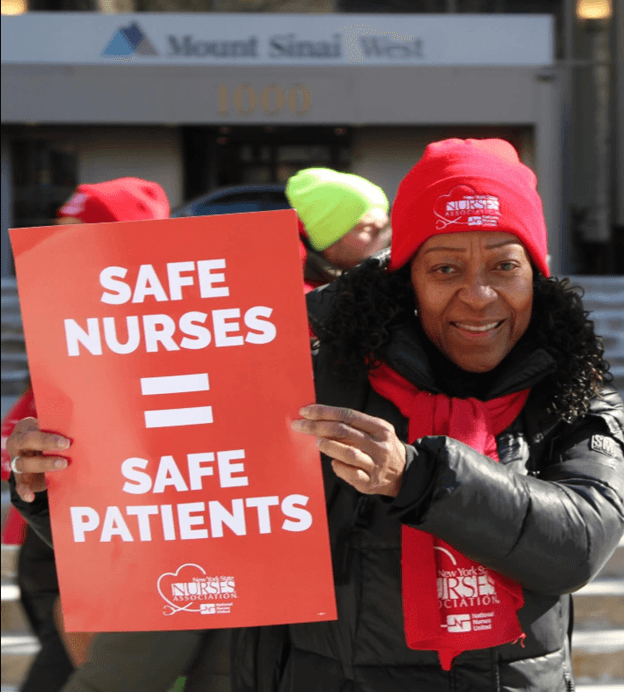 Image for article: <b>Striking</b> NYSNA-Represented Nurses March To Governor Office To '<b>Protest</b> Executive Order ...