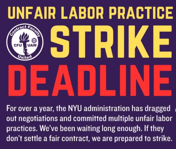 Image for article: New York University Professors Set Strike Deadline, Student Resident Advisors ‘Protest Missed’ Payments - Professors Set To Begin Work Stoppage On March 23rd