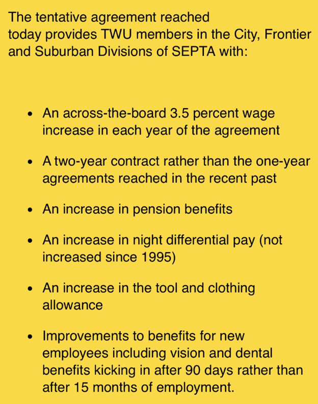 Image for article: Transit <b>Workers</b> Union-Represented Transit <b>Employees</b> At The Southeastern Pennsylvania ...