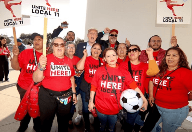Image for article: In Los Angeles, UNITE HERE Local 11-Represented SoFi Stadium Workers ‘Authorize Strike Ahead Of World Cup Opener’