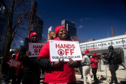 Image for article: NYSNA-Represented Nurses At The Brookly Hospital Center ‘Win Back’ Their Health Care Benefits ‘Following March On CEO’s Luxury Condo To Call Out Hospital Execs’