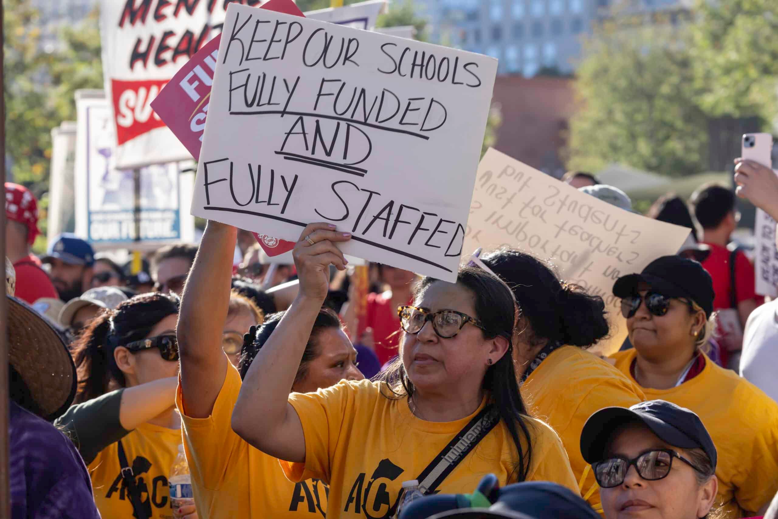 Image for article: LAUSD avoided a strike and now wants a state taxpayer bailout to avoid fiscal disaster