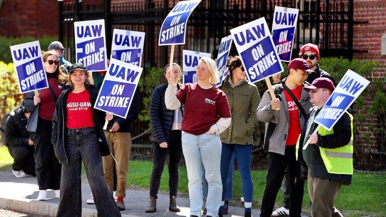 Image for article: Harvard grad student <b>workers</b> end 40-day <b>strike</b> without a contract - Boston.com