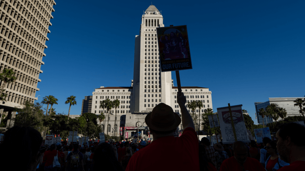 Image for article: Four takeaways from the triple-union, LAUSD agreements averting a strike